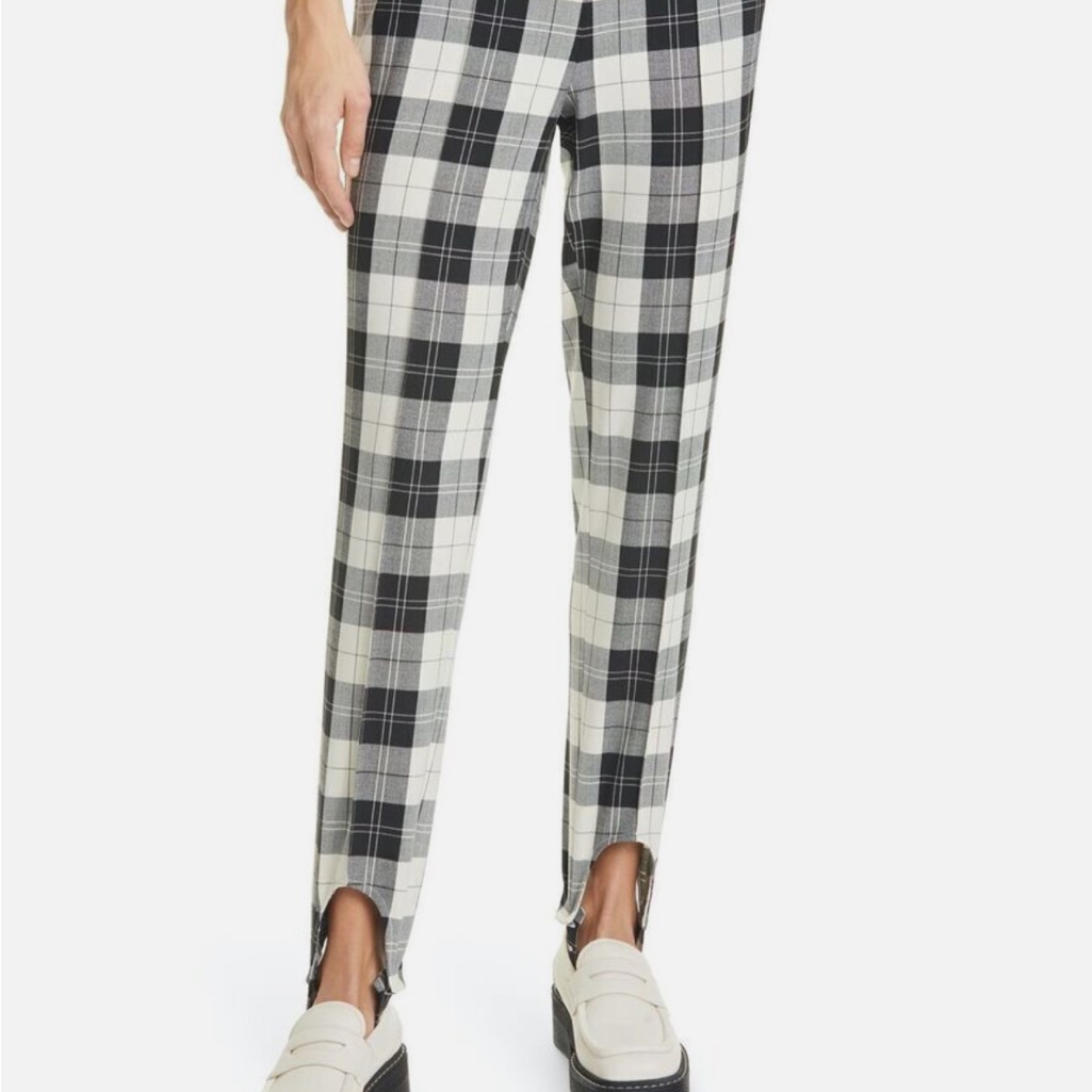 Baum And Pferdgarten Pants Naleen Check Black Ivory Stirrup Pants